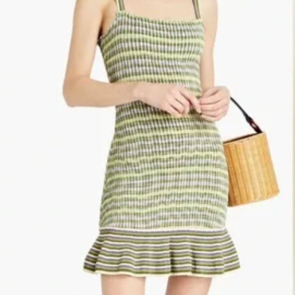 Sandro Christie Smocked Fit & Flare Dress (8)